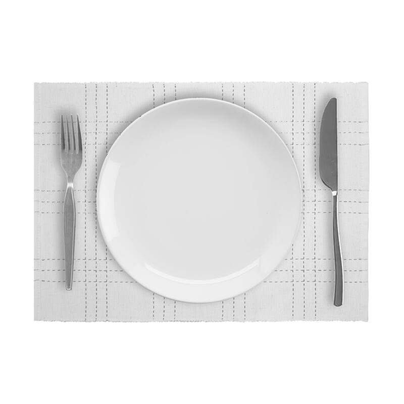 Fabstyles Winter Plaid Set of 4 Cotton Placemats - 13x19