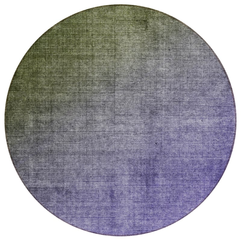 Falo Ombre Weather Resistant Classic Meets Modern Round Outdoor Rug
