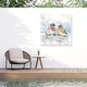 preview thumbnail 2 of 5, Katrina Pete 'Bluebird Pair in Spring' Outdoor Canvas