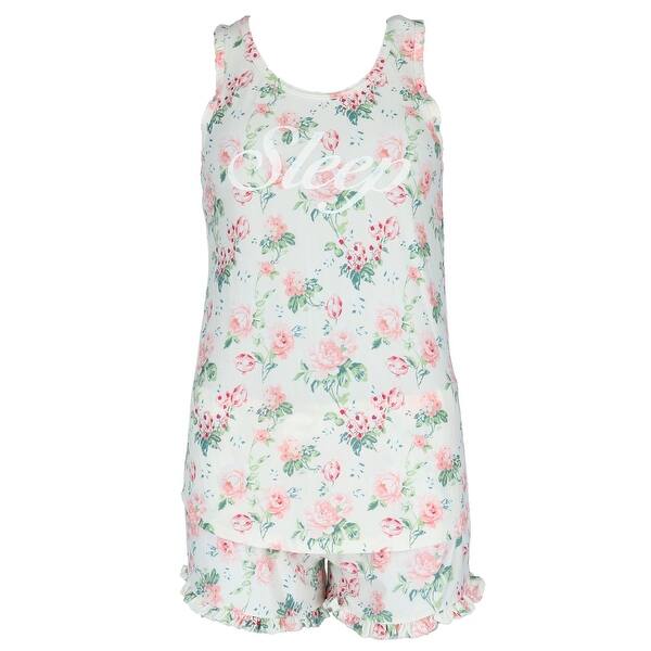 Shop Sag Harbor Women S Plus Size Floral Tank And Short Pajamas