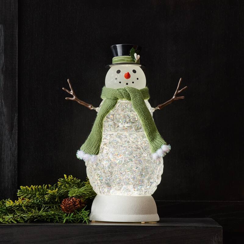 LED Lighted Snowman Christmas Snow Globe - 11"