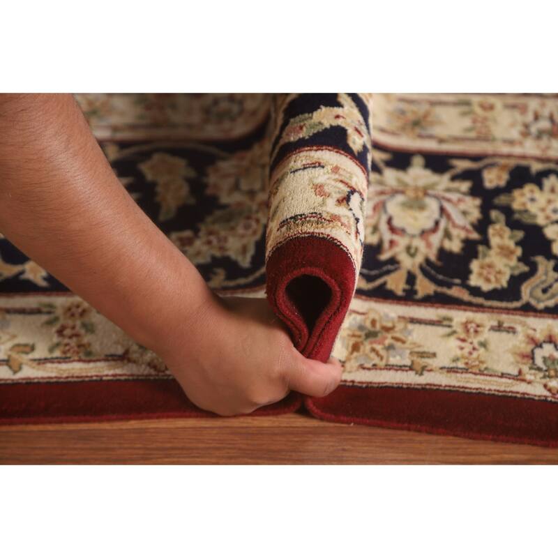 All-Over Floral Kashan Chinese Area Rug Hand-Knotted Wool Carpet - 8'7" x 11'7"