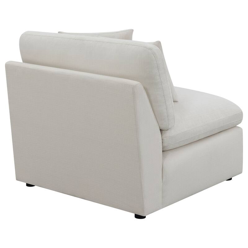 Greeley Ivory Upholstered Armless Chair