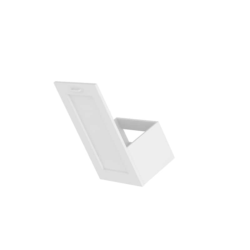 Ozone Deodorizing Trash Bin Cabinet Trash Cabinet, Wooden Kitchen Garbage Bin Storage Cabinet with Hidden Bins, White