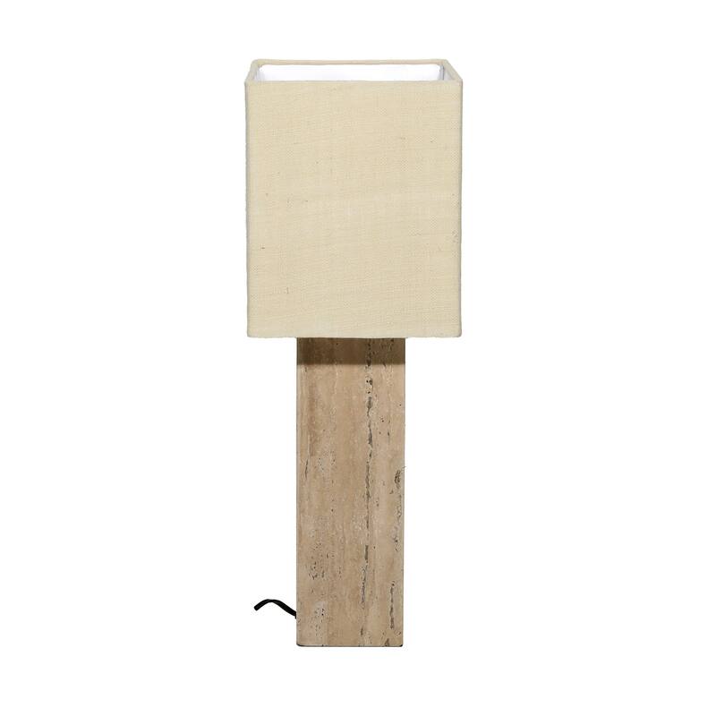 Marisol 30" Tall Table Lamp with Beige Shade, Natural