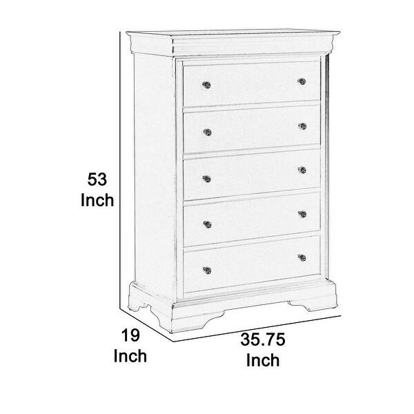 Wooden Lift Top Chest with 5 Drawers and Bracket, Black Bed Bath