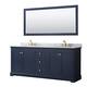 Option Dark Blue / White Carrara Marble Top / Brushed