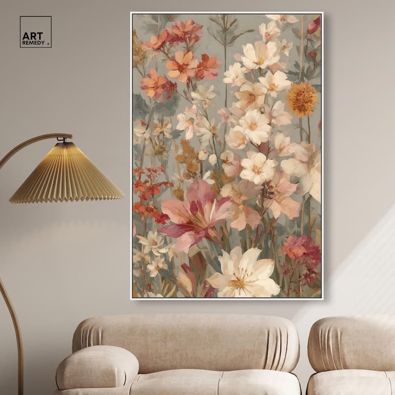 Soft Cream Wilds Canvas by Art Remedy