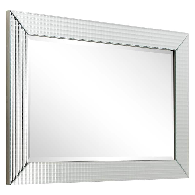 Bling Beveled Glass Rectangle Wall Mirror - Clear