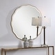 preview thumbnail 3 of 6, Uttermost Aneta 42" Round Scalloped Edge Elegant Large Wall Mirror
