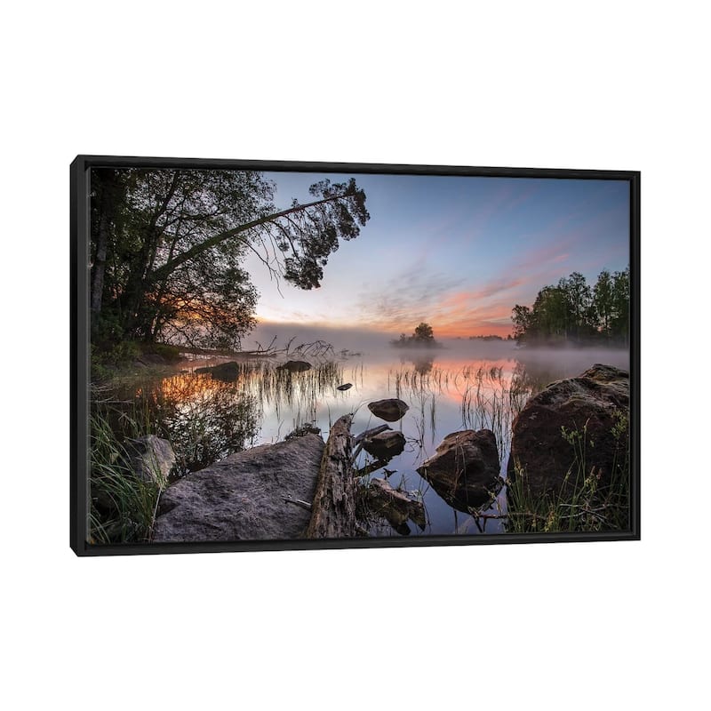 "Peaceful Morning" by keller Framed - Black - 26x40