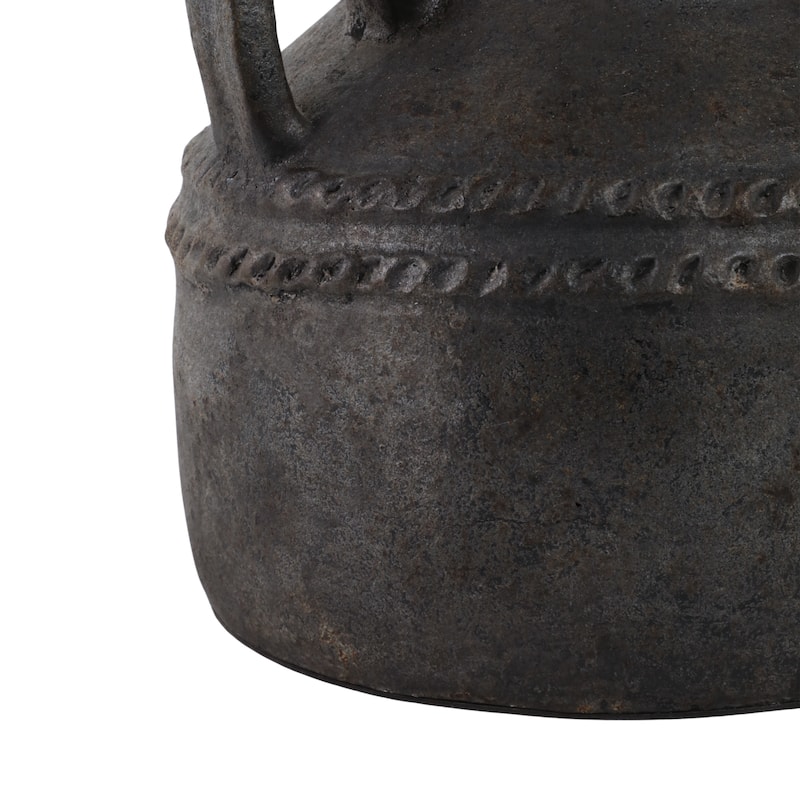 Terracotta Vase Rustic Textured Design Double Handles for Modern Space