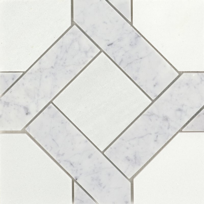 Emser Tile Alluro - 9" x 9" Square Basketweave Mosaic Wall Tile -