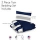 preview thumbnail 5 of 4, Sweet Jojo Designs Navy Blue and Gray Stripe 2-piece Twin Comforter Set