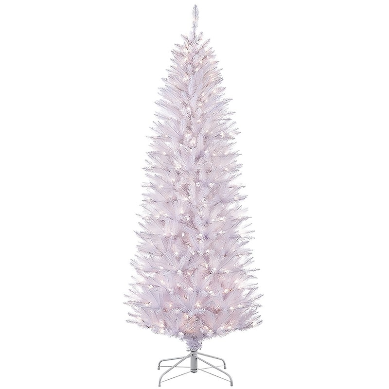 Puleo International 4.5 ft. White Pencil Fraser Fir Christmas Tree - N/A