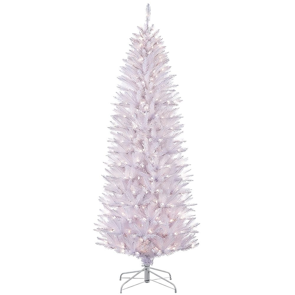 Puleo International 4.5 ft. White Pencil Fraser Fir Christmas Tree N