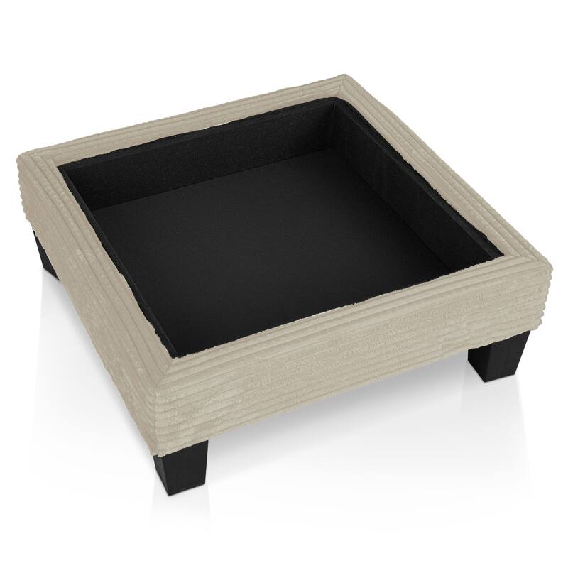 Furniture of America Xenia Modern Chenille Ottoman with Storage