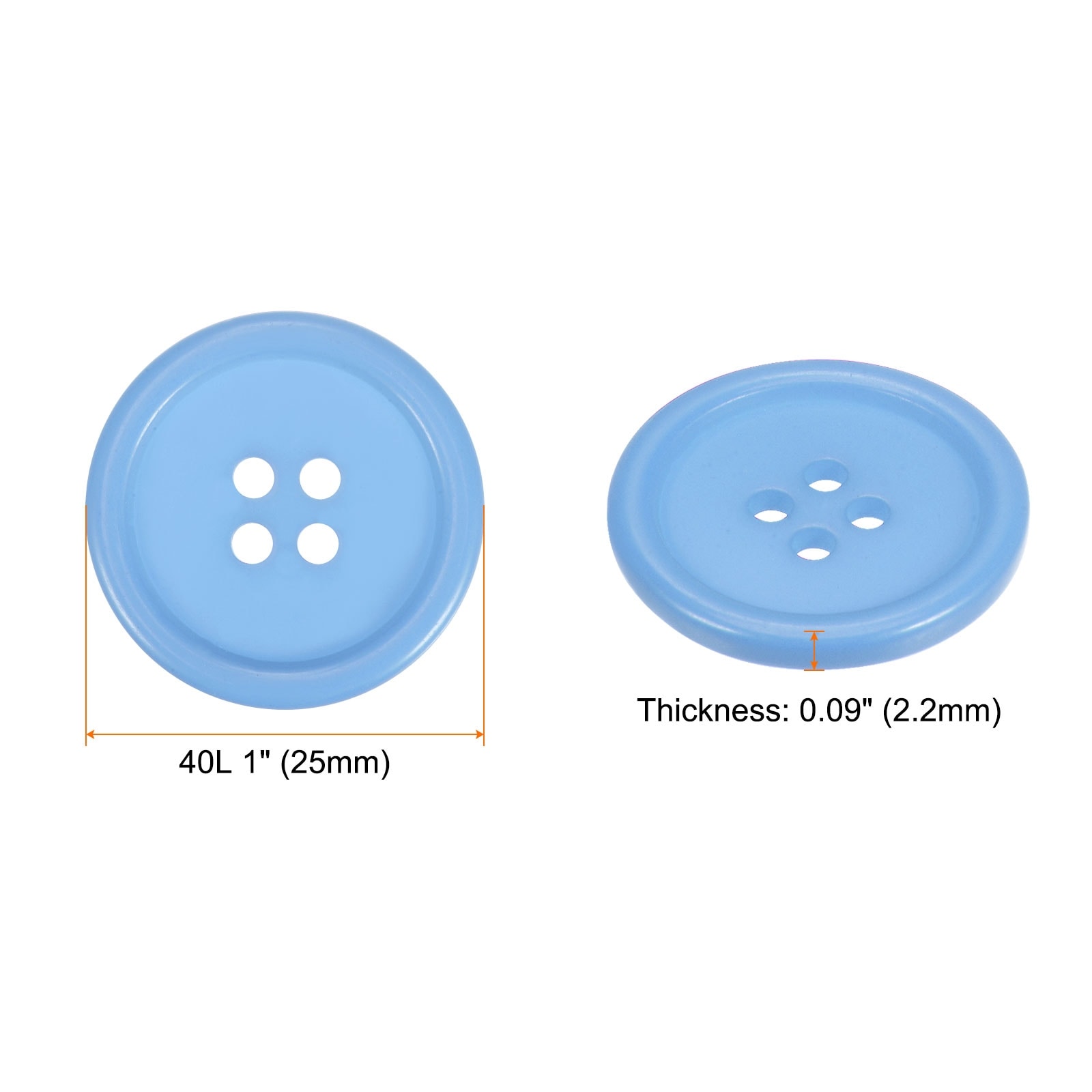 Sewing Buttons Resin Round Flat 4-Hole Craft DIY Buttons for Sewing Clothing and DIY