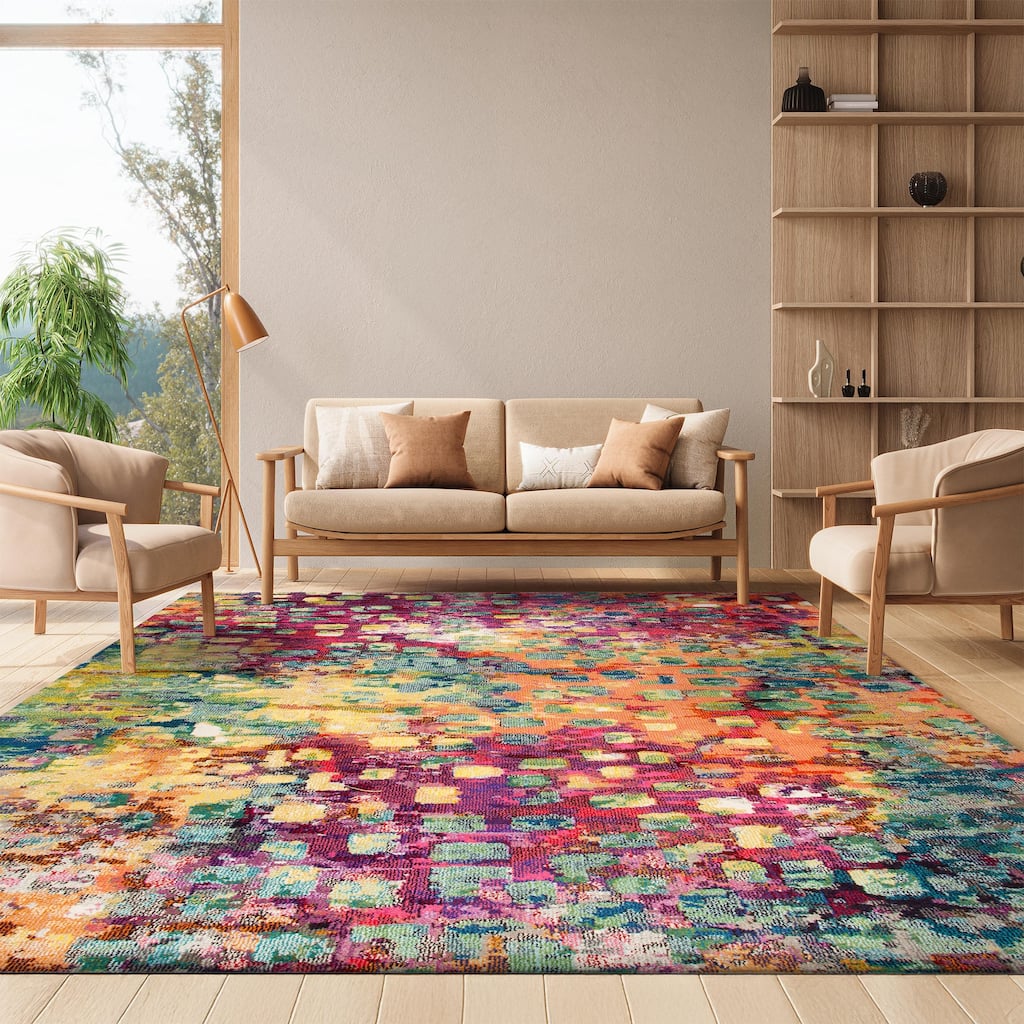 SAFAVIEH Madison Cherie Modern Abstract Watercolor Rug