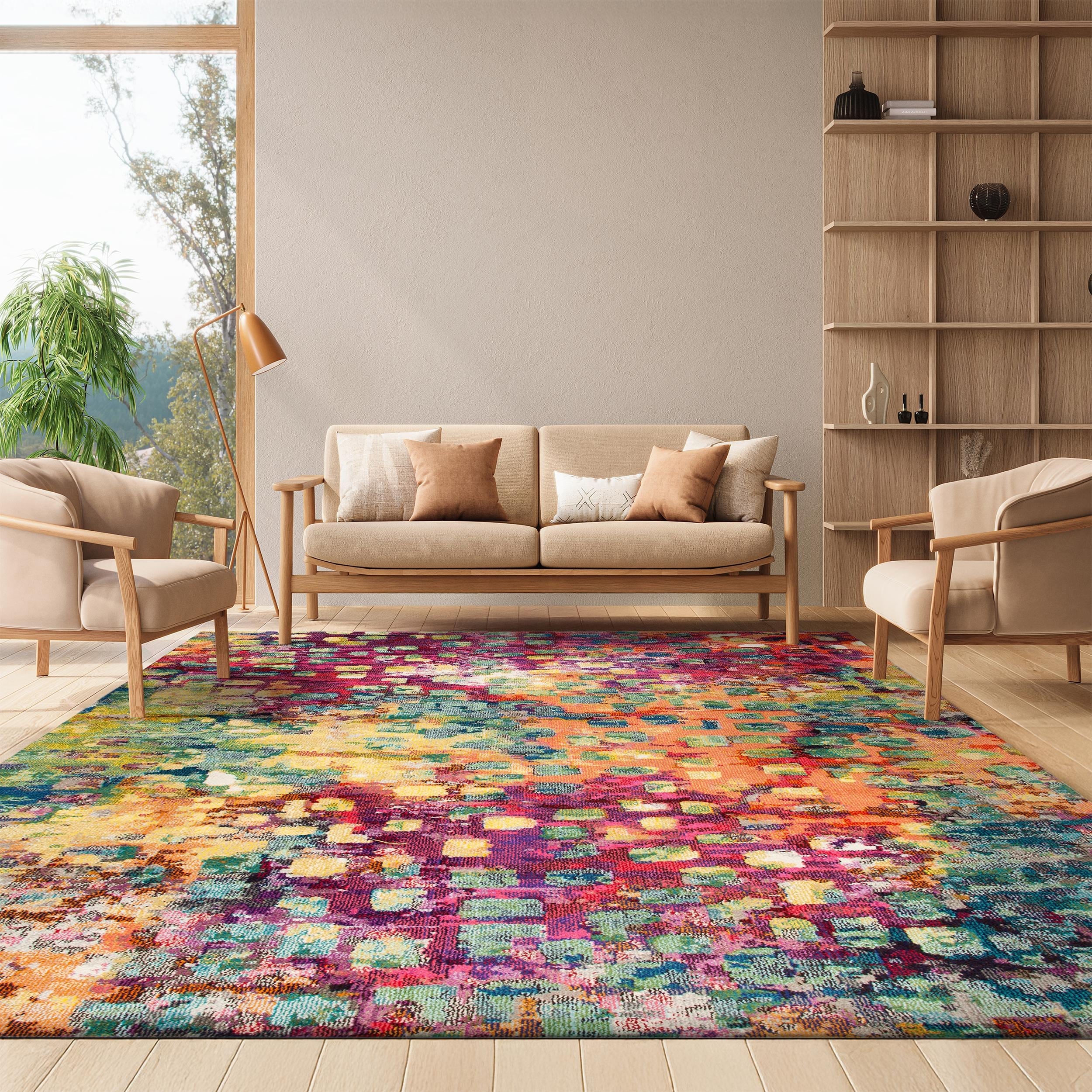 SAFAVIEH Madison Cherie Modern Abstract Watercolor Rug