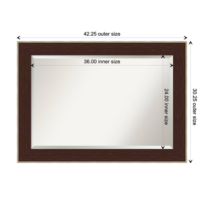Beveled Bathroom Wall Mirror - William Frame