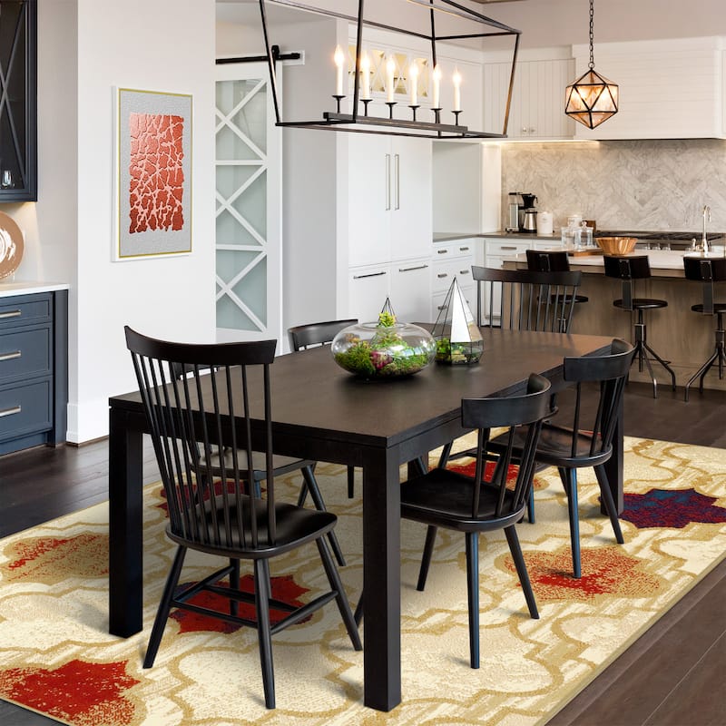 Superior Viking Contemporary Geometric Trellis Indoor Runner or Area Rug