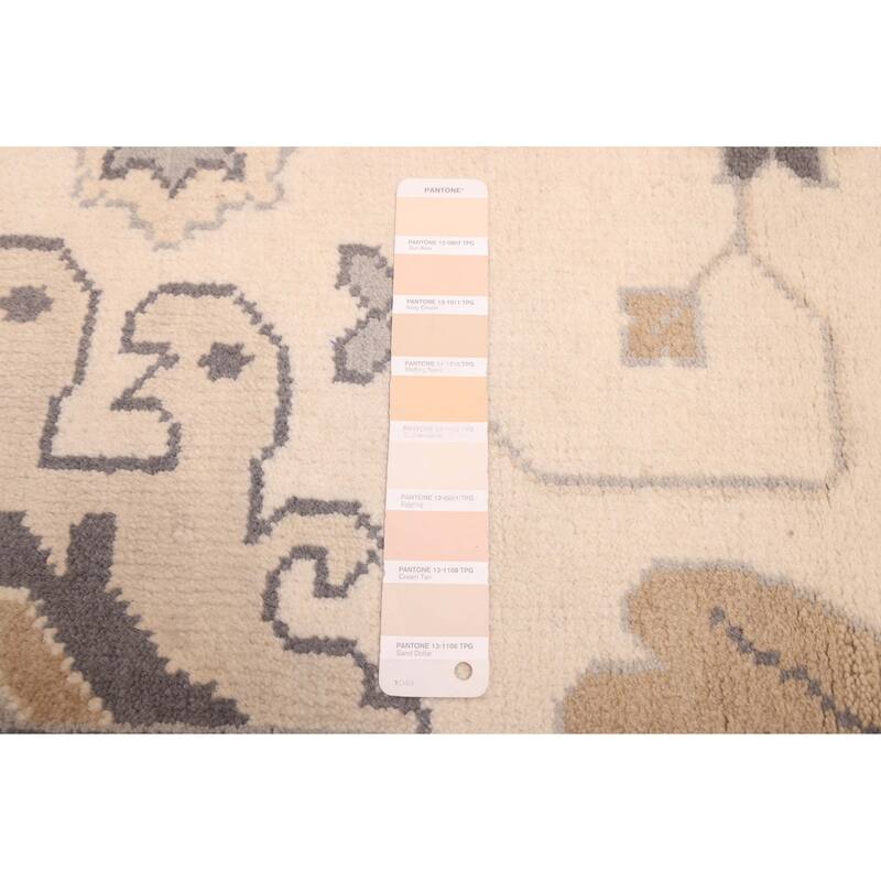 ECARPETGALLERY Hand-knotted Royal Oushak Cream Wool Rug - 9'3 x 11'6