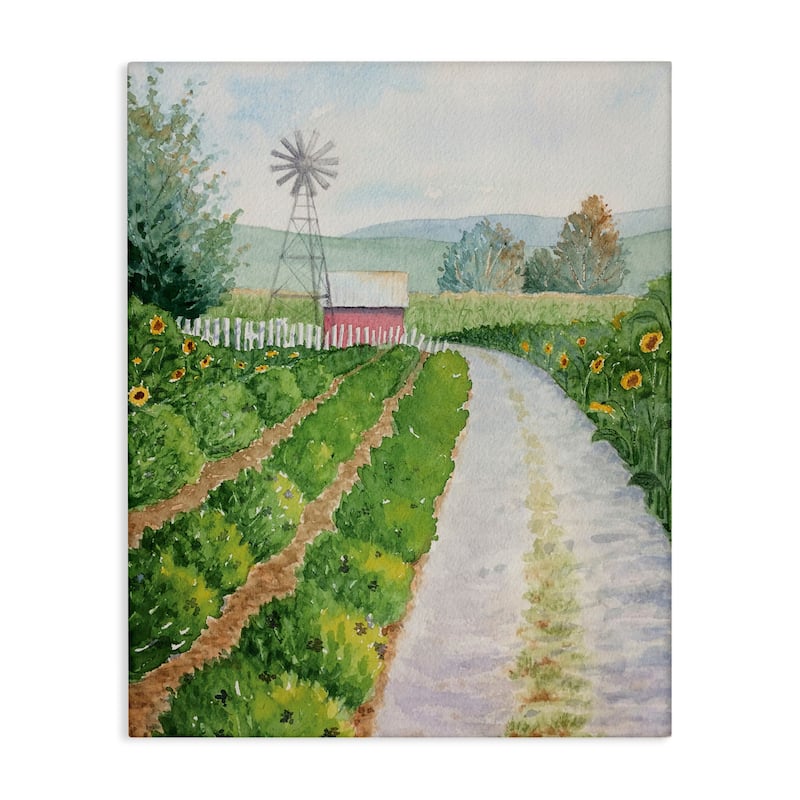 Stupell Tranquil Farm Path Canvas Wall Art Design By Stephanie Fielden - 36 x 48