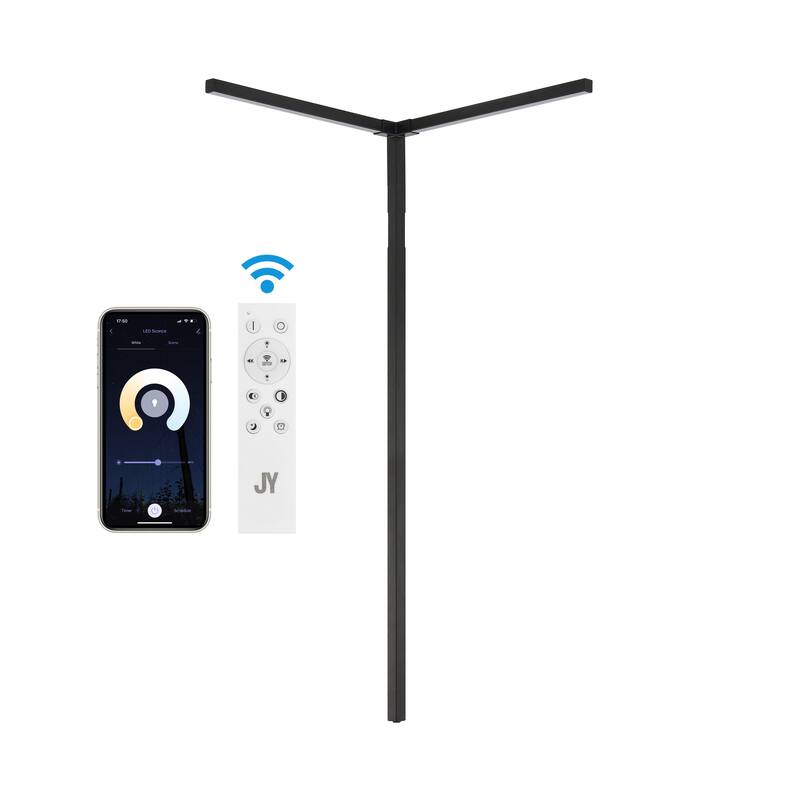 Caleb 18.25" 2-Light Modern Minimalist Iron Integrated Plug-In LED Sconce for Ceiling Corner by JONATHAN Y