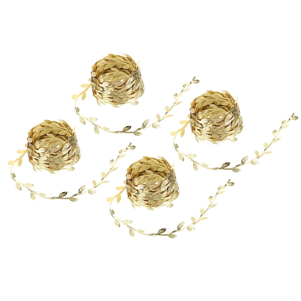44 Yards Leaf Ribbon, Leaves Trim Rope Artificial, Style 8