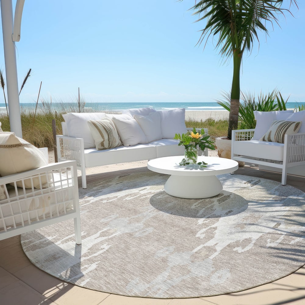 Machine Washable Indoor/ Outdoor Chantille Boho Global Rug