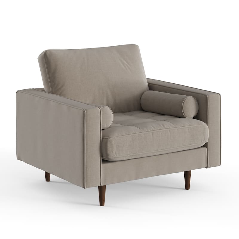 Bloomfield Upholstered Fabric Arm Chair - Grey Fabric