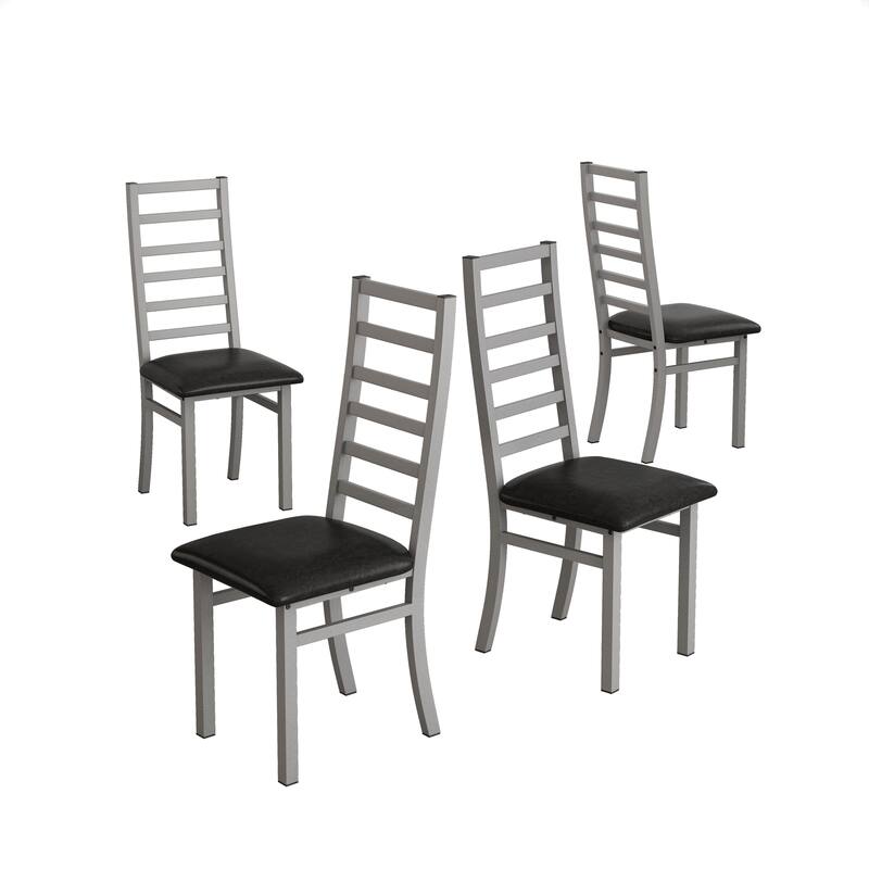 5 Pcs Dining Table Set, Kitchen Dining Table Set with Extendable Rectangular Table and 4 Upholstered Dining Chairs