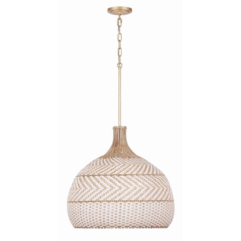 Zanzibar 5 Light Soft Gold Chandelier - 21"W x 20.25"H x 21"D