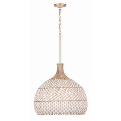 Zanzibar 5 Light Soft Gold Chandelier - 21"W x 20.25"H x 21"D