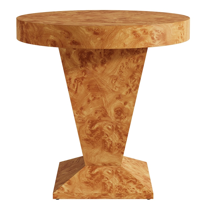 23.62" Round Pedestal Side Table, Living Room Bedroom Accent End Table