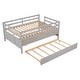 preview thumbnail 68 of 68, Low Loft Bed with Safety Fence, Climbing Ladder, Storage Drawers and Trundle Solid Wood Bed