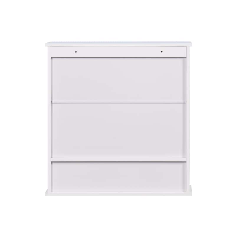 Wall Mounted Bathroom Cabinet with 2 Mirror Doors and Adjustable Shelf
