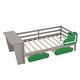 preview thumbnail 8 of 7, Twin Size Daybed with Desk, Green Leaf Shape Drawers and Shelves