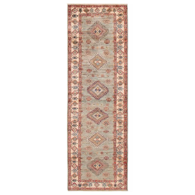 ECARPETGALLERY Hand-knotted Aryana Green Wool Rug - 2'8 x 8'4 - Light Green - 2'8 x 8'4
