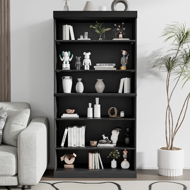 Doorless Wood Bookshelf Storage Cabinet Bookcase&Office Cabinet for Kitchen Bedroom Entryway Living Room Dinning Room