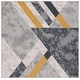 preview thumbnail 3 of 13, SAFAVIEH Odyssey Xaviera Mid-Century Modern Rug 6'7" Square - Grey/Gold Black - Square