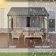 preview thumbnail 15 of 47, Domi Lean to Gazebo, Outdoor Hardtop Wall Mounted Gazebo with Sloping Galvanized Steel Roof