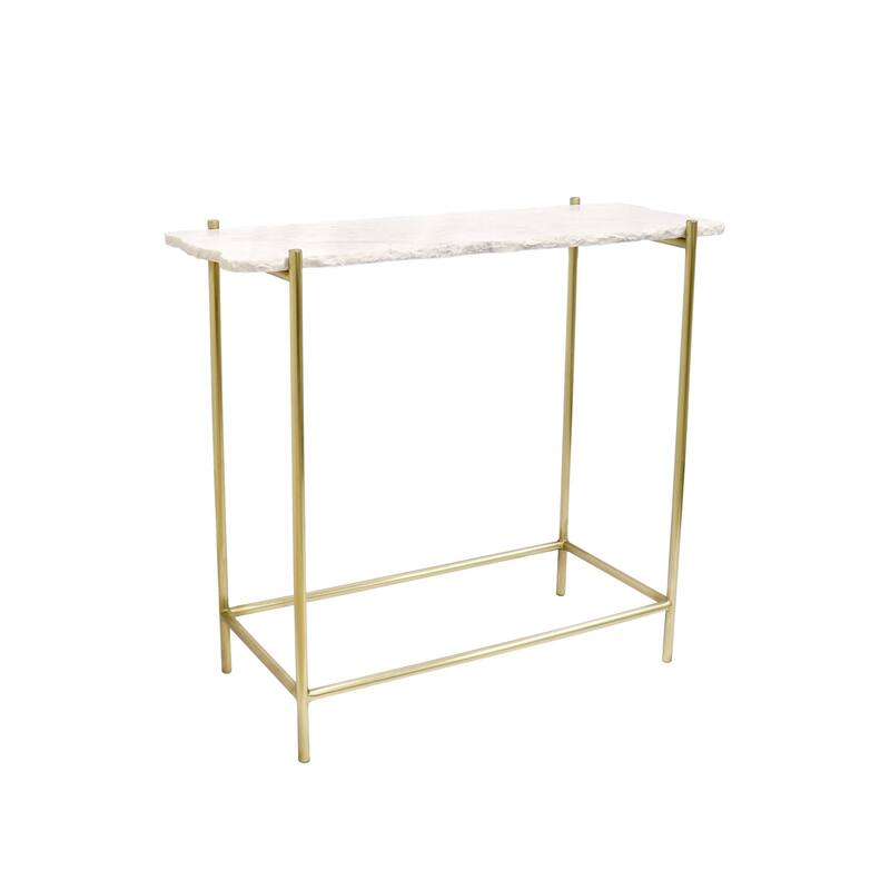Pasargad Home Vasto Marble & Stainless Steel Console Table