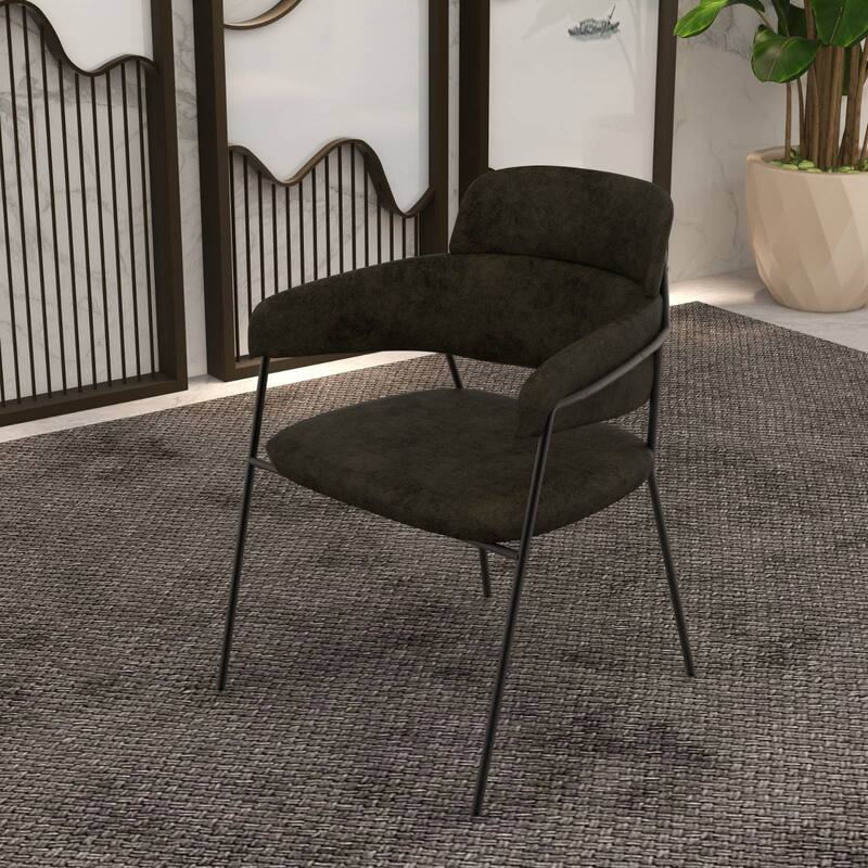 LeisureMod Axis Upholstered Dining Chair in Leather/Polyester/Velvet, Modern Minimalist Side Chair for Home & Kitchen