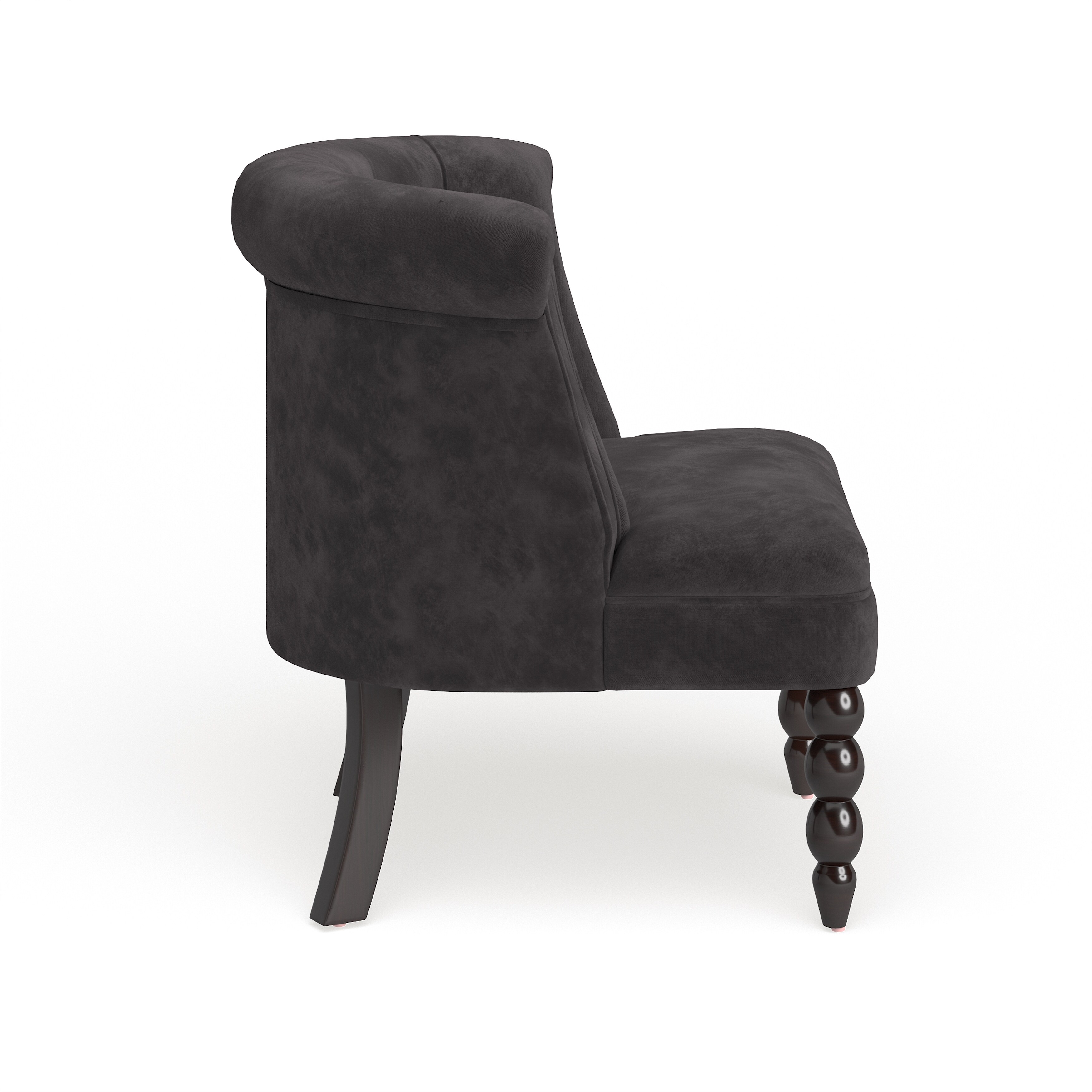 Shop Black Friday Deals On Silver Orchid Heston Victorian Style Contemporary Black Velvet Upholstered Accent Chair On Sale Overstock 20543611