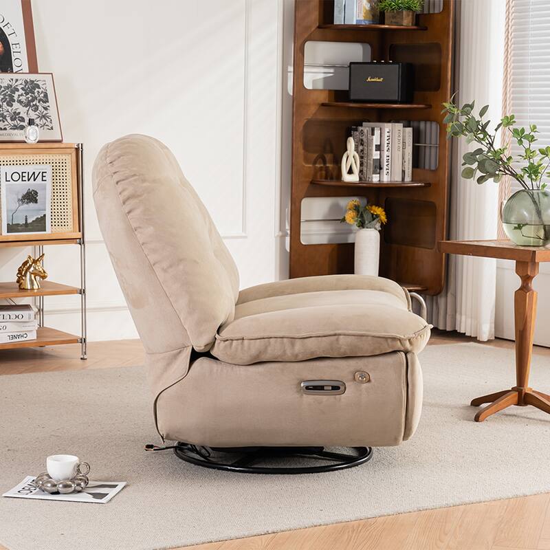 Power Swivel Recliner With USB Charger and Bluetooth Music Player