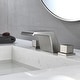 preview thumbnail 20 of 26, Double Handle Waterfall Bathroom Tub Faucet Brushed nickel