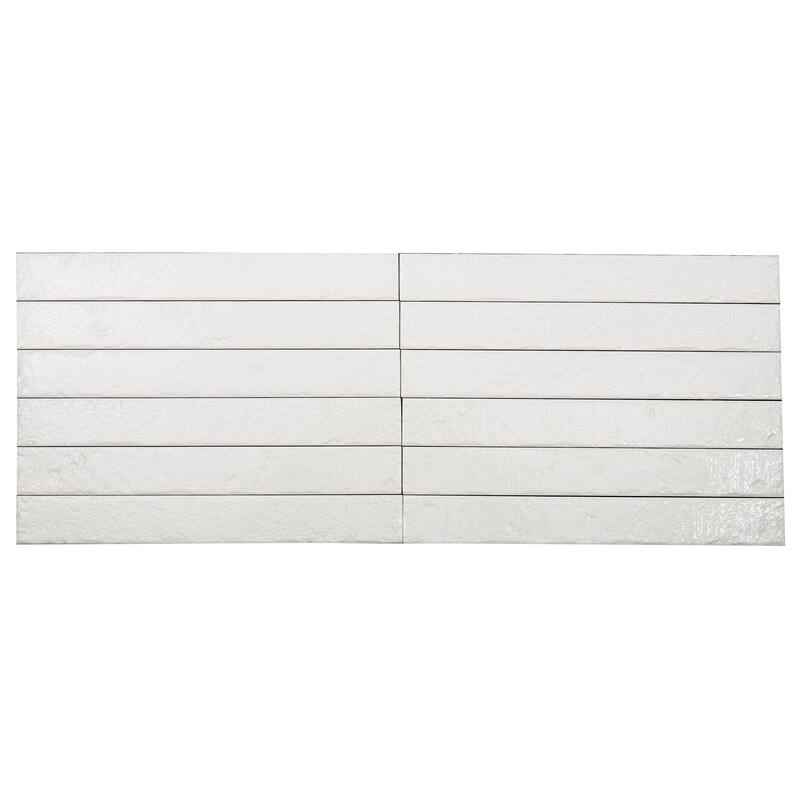 Valenza 2x16 Soft White Ceramic Zellige Subway Wall Tile (10.76 sq ft/case) - 50 Pack