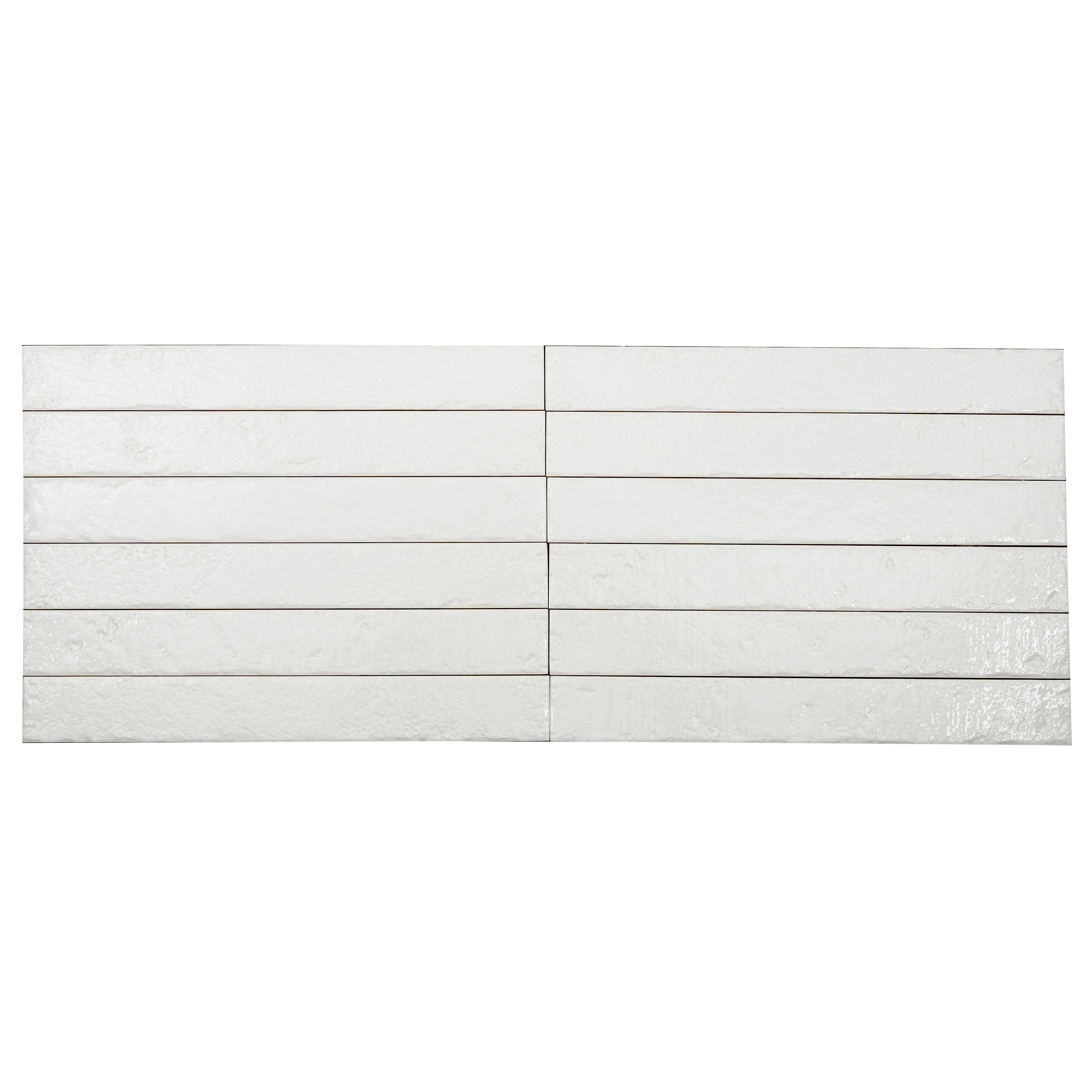 Valenza 2x16 Soft White Ceramic Zellige Subway Wall Tile (10.76 sq